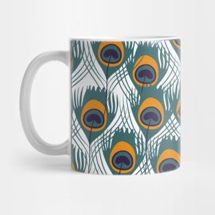 Peacock Feather Pattern Mug